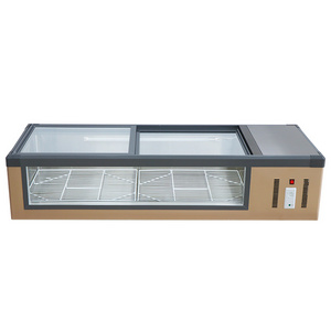 Supermarket Seafood Fish Display Freezer Case Showcase Table Display Chillers Counter