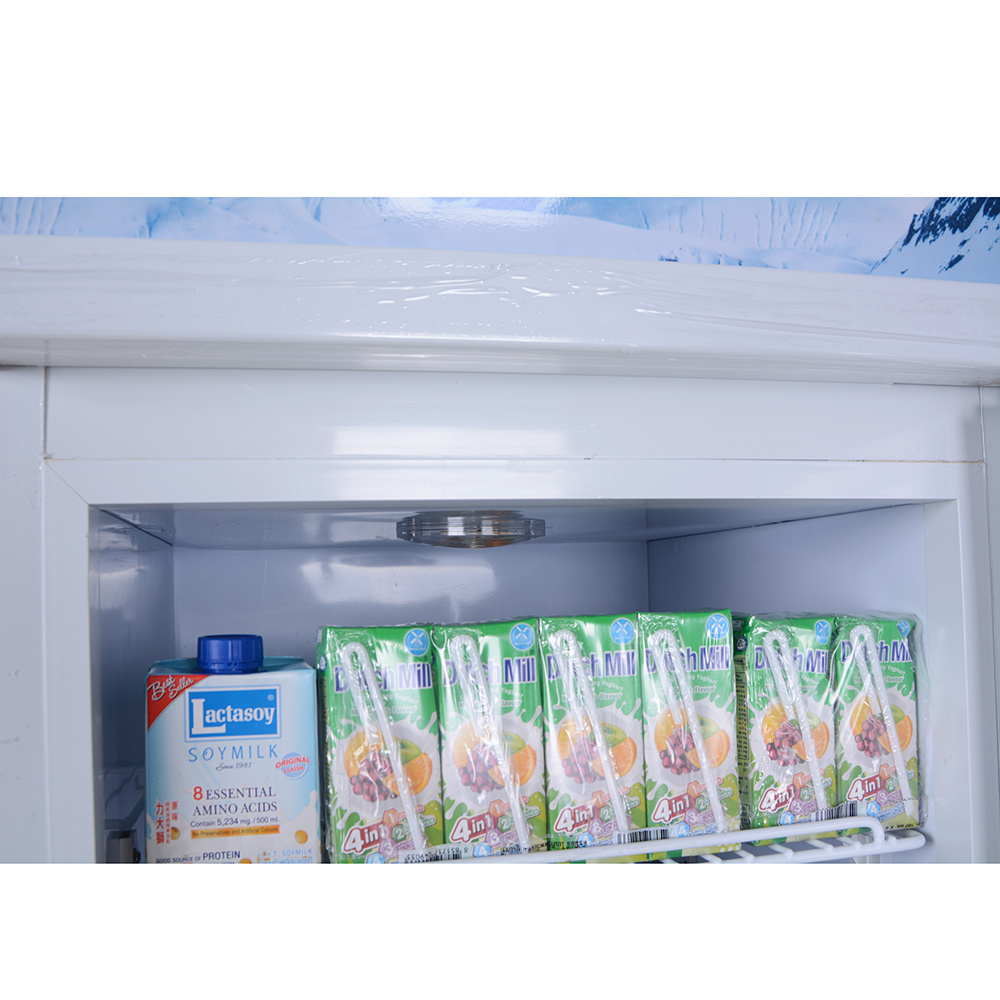 Solar fridge freezer low price glass ice-cream deep freezer commercial open display freezer