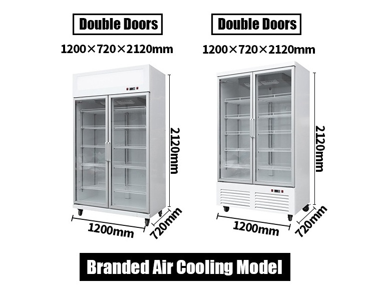 2022 Commercial Single Door Vertical Glass Door Refrigerator Coca Display Cola Beverage Freezer Fridge