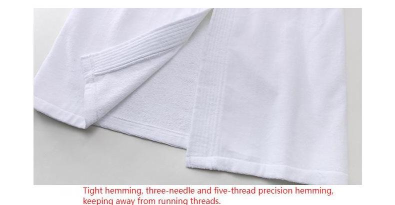 5 Star Hotel Bathrobe White Coral Velour Luxury Warm Velour Bathrobe Kimono Collar Hotel Bathrobe