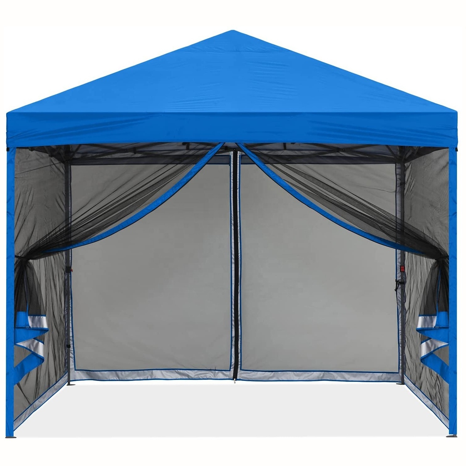 10x10 Pop-Up Easy Setup Canopy Tent with Netting Screen Walls Camping Party Beach Garden Outdoor Canopie Gazebo