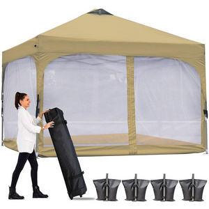 Patio mosquito net gazebo outdoor folding canopy 6 person tent