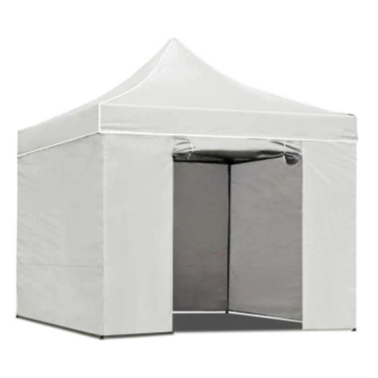 Top sell cheap price PVC window camping tents large door folding tents metal steel frame commercial 10x10 tent pop up gazebo