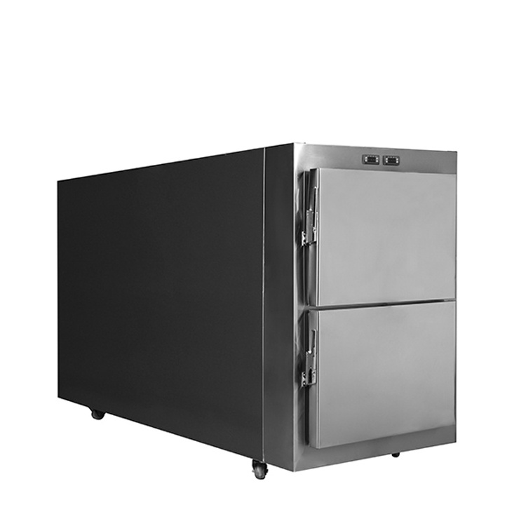 YSSTG0102 Medical morgue freezer two corpses mortuary body cabinet for sale