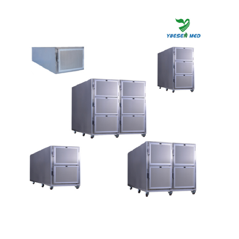 YSSTG0106B hospital mortuary refrigerator corpses 201 / 304 low price stainless steel morgue cooler with 6 drawers