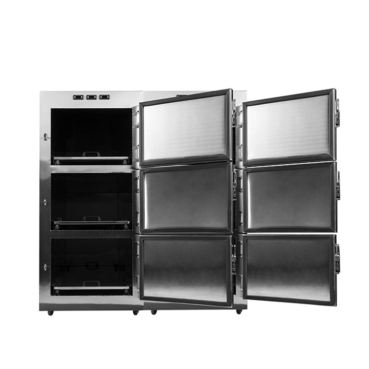 YSSTG0106B hospital mortuary refrigerator corpses 201 / 304 low price stainless steel morgue cooler with 6 drawers