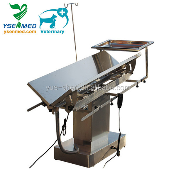 Quality 304 stainless steel electric veterinary surgical table for dog cat surgery bed