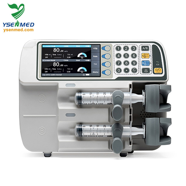 YSZS-620 Dual channels digital syringe pump automatic syringe pump for sale cheap syringe pump