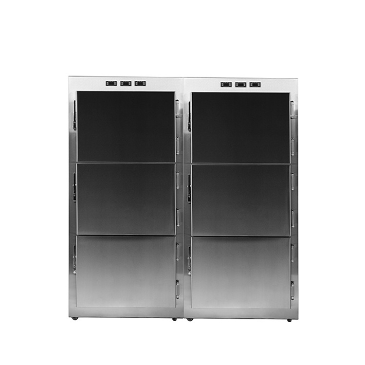 YSSTG0106B hospital mortuary refrigerator corpses 201 / 304 low price stainless steel morgue cooler with 6 drawers