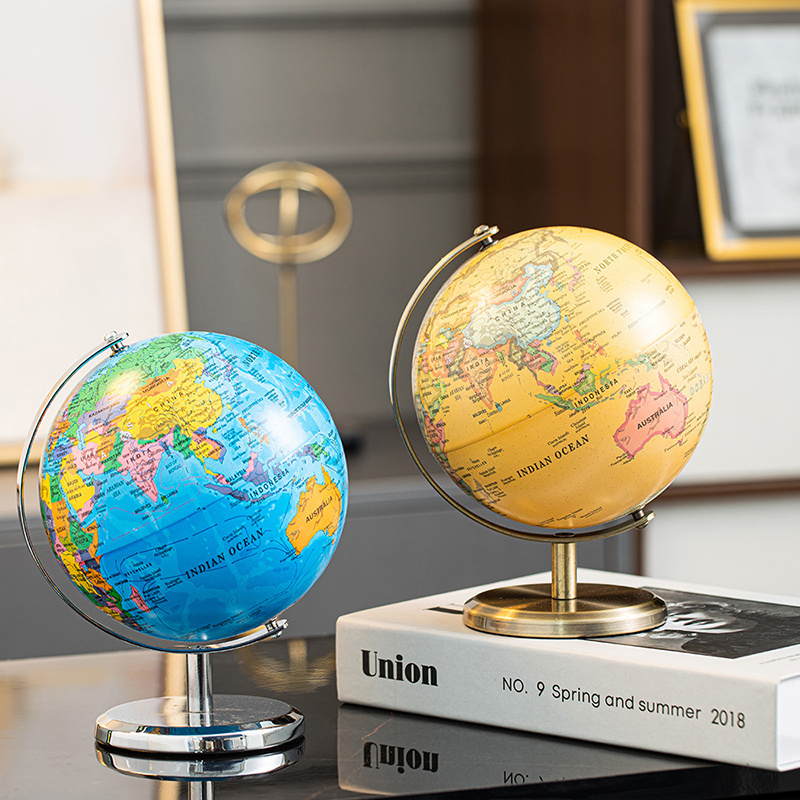 Retro World Globe Modern Learning World Map Globe Kids Study Desk Decor Globe Geography For Decoration