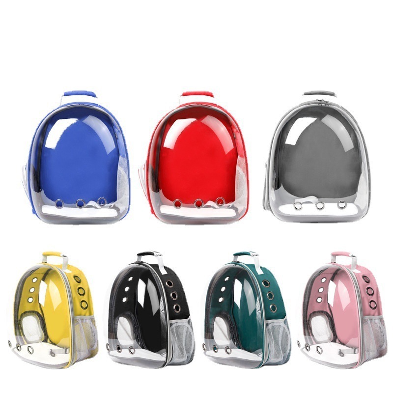 factory direct sale custom logo portable pet carrier transparent space pet backpack for small animal