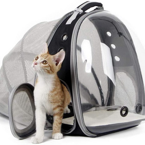 Back Expandable Cat Backpack Carrier Fit up to 12 lbs Space Capsule Bubble Window Pet Carrier Backpack for Cat and Small Puppy