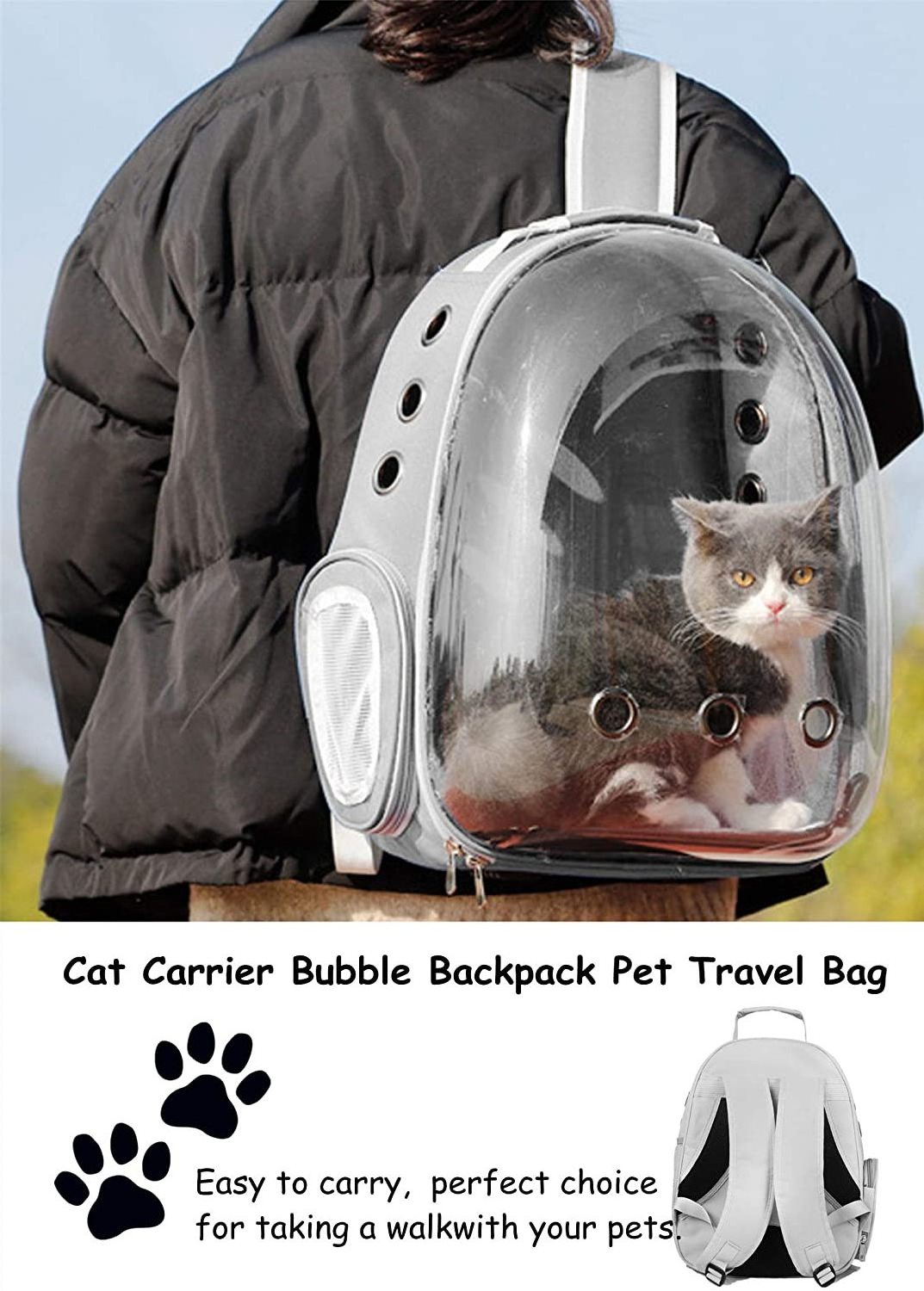 new customization multifunctional cat carrier backpack pet carrier bag for small cat dog