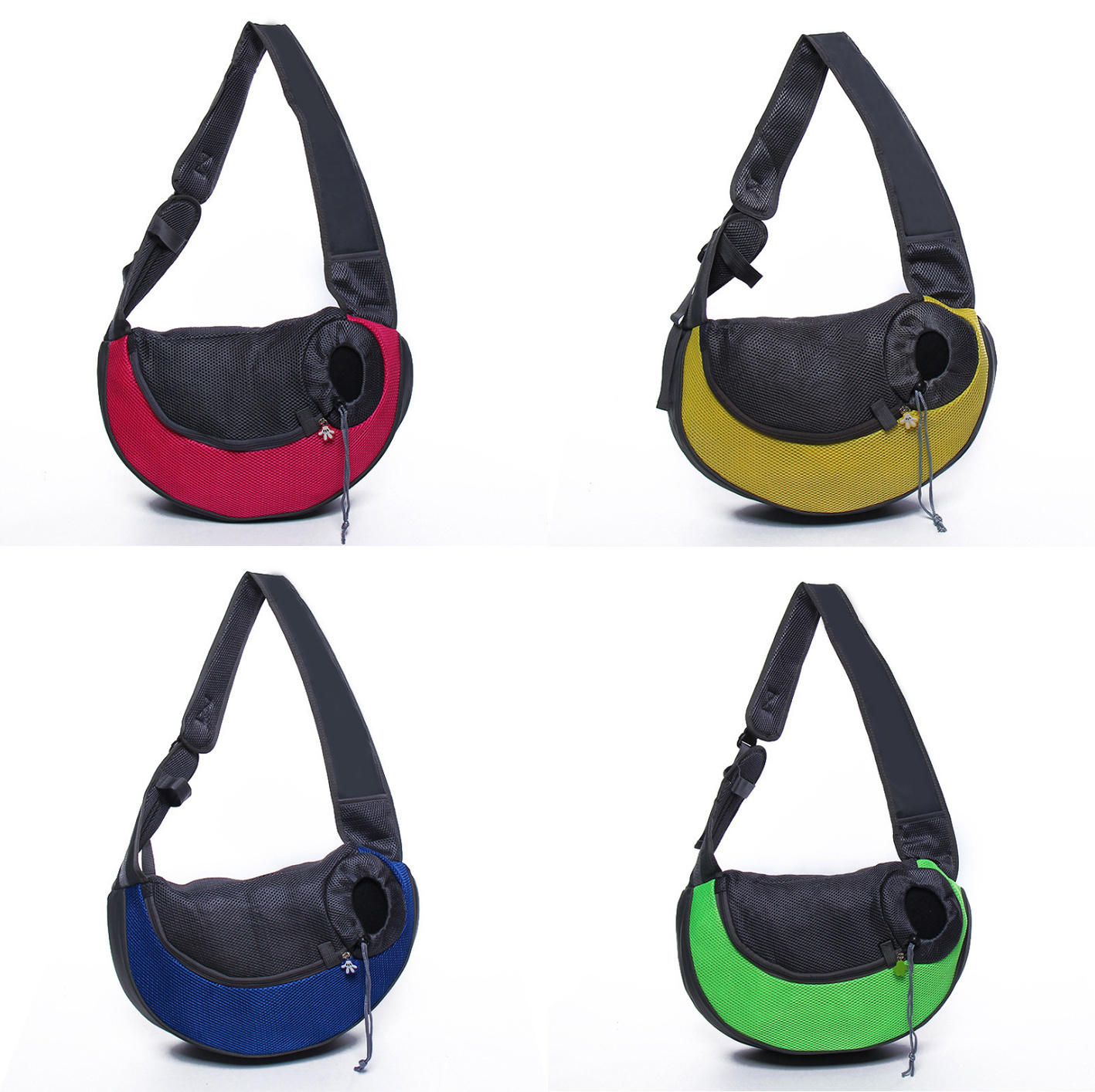 Pet Dog Sling Carrier Adjustable Holder Breathable Mesh Travel Safe Sling Bag Carrier for Small Dogs Cats Puppy Dog Purse