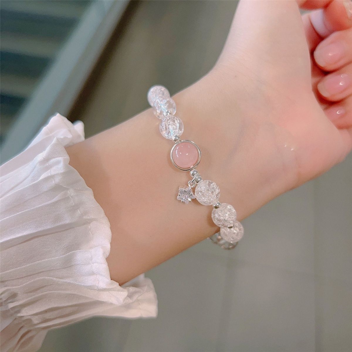 Fashion Cheap Star Crystal Jewelry Opal Energy Jewelry Cat Eye Moonstone Crystal Beads Bracelet For Women