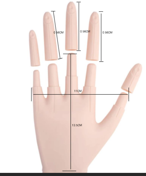 Portable  Training Practice Hand and Fingers For Art Nail