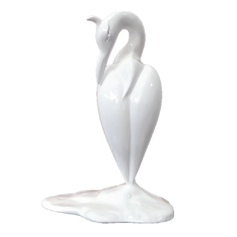 home decorations good luck meaning resin bird statue red crowned crane sculpture