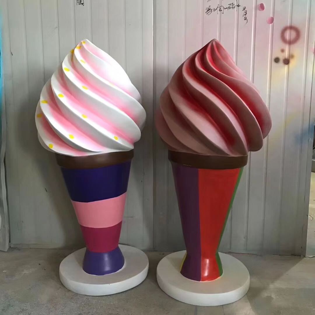 shop promotional decorative giant fiberglass ice cream cone statue