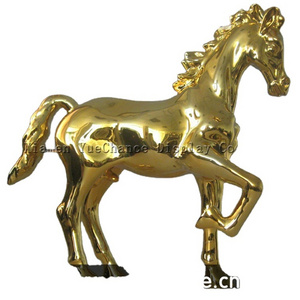 electroplate silver Artificial life size resin fiberglass horse