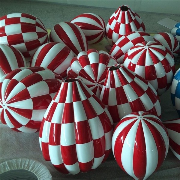 Custom Blue And White Fiberglass Hot Air Balloon Indoor Decorations