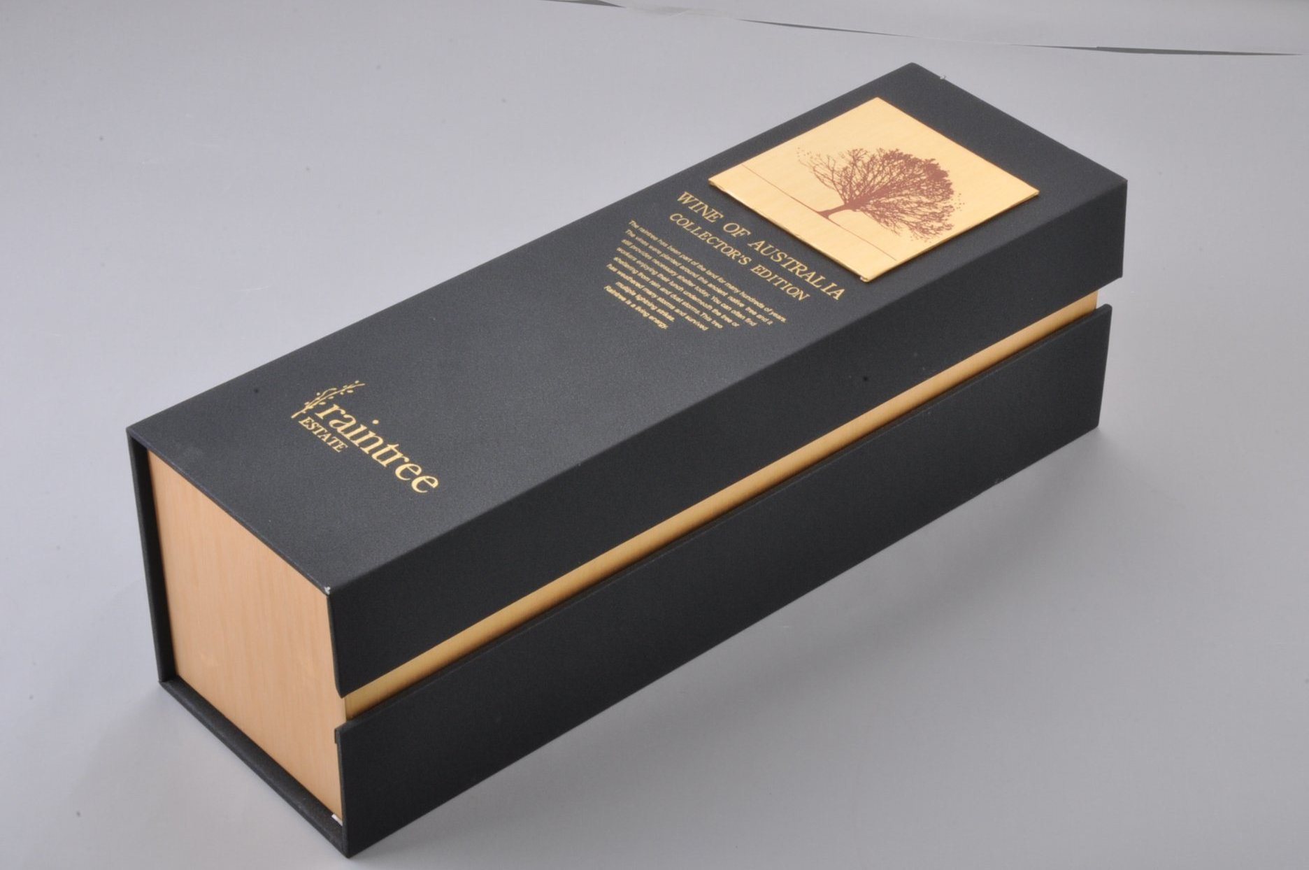 Custom logo black 2 bottle wine rigid shipping paper box for wine bottle packaging