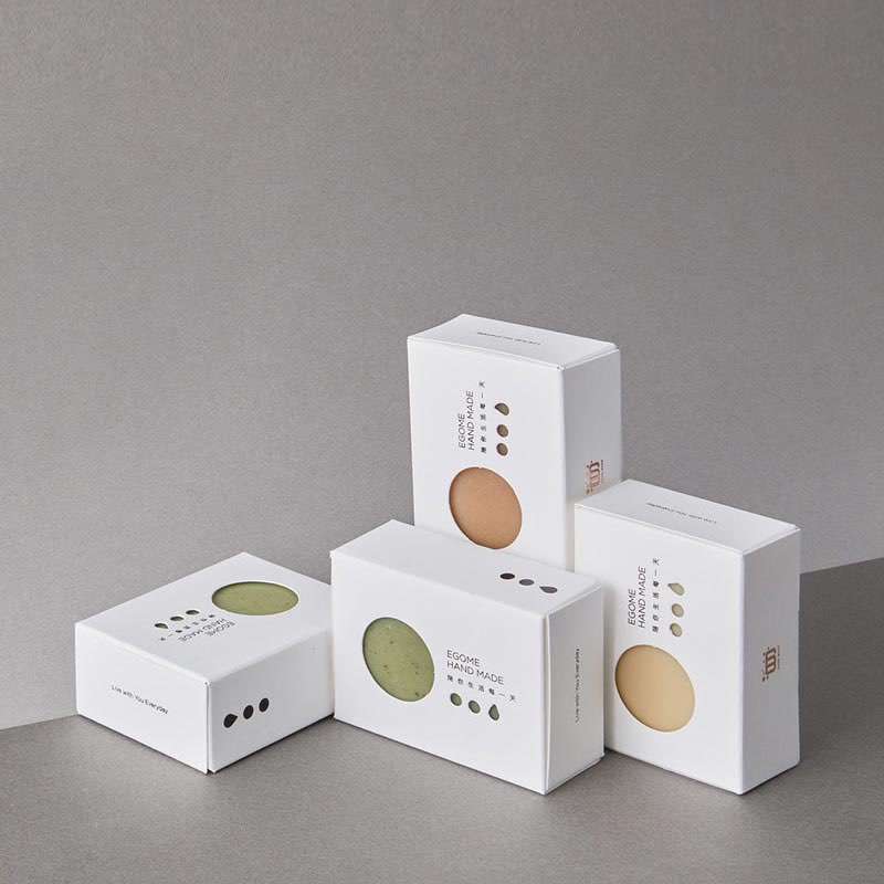 Eco friendly custom clear packaging bar soap box with window paper packaging boxes for soap