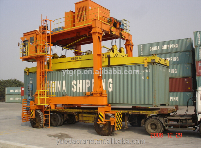 container straddle carrier,rubber tyre gantry crane 30ton