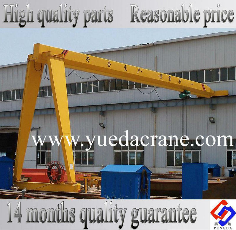 2 ton-10 ton Single Girder Semi Gantry Crane