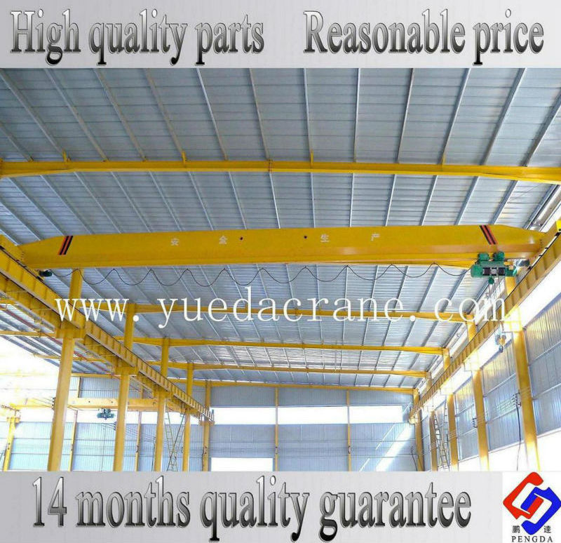 1ton-20ton single beam overhead crane with monorail hoist LD model overhead travelling single beam bridge crane