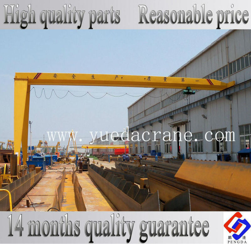 2 ton-10 ton Single Girder Semi Gantry Crane