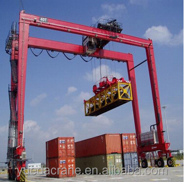 container straddle carrier,rubber tyre gantry crane 30ton