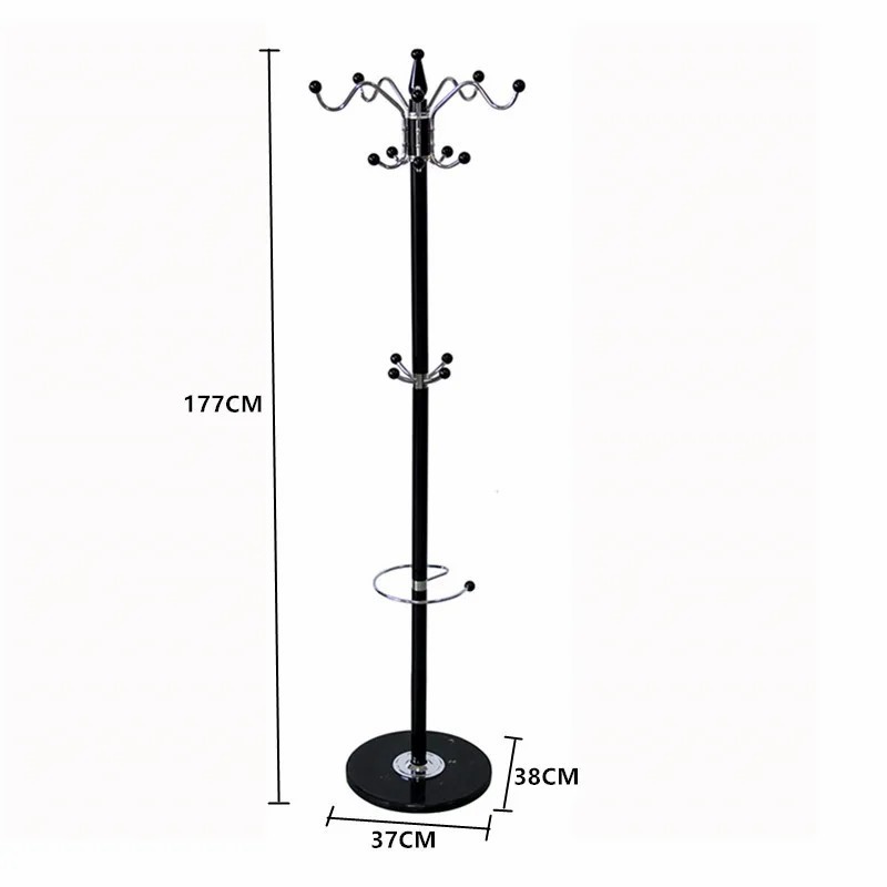 Factory wholesale Living Room Furniture Antique design Black marble base standing coat rack