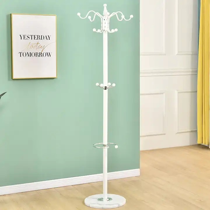 Modern clothes hanger rack hat and coat stand metal design luxury coat hanger standing coat rack