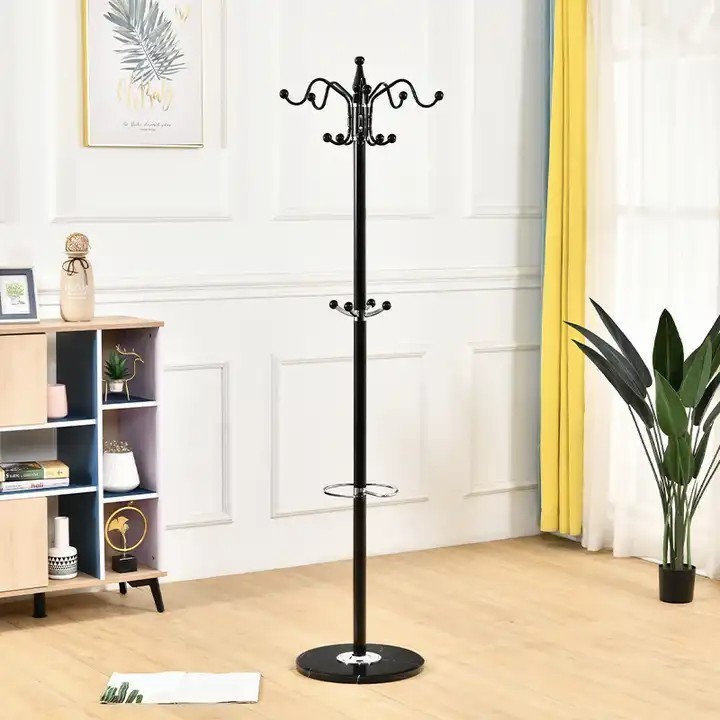 Modern clothes hanger rack hat and coat stand metal design luxury coat hanger standing coat rack