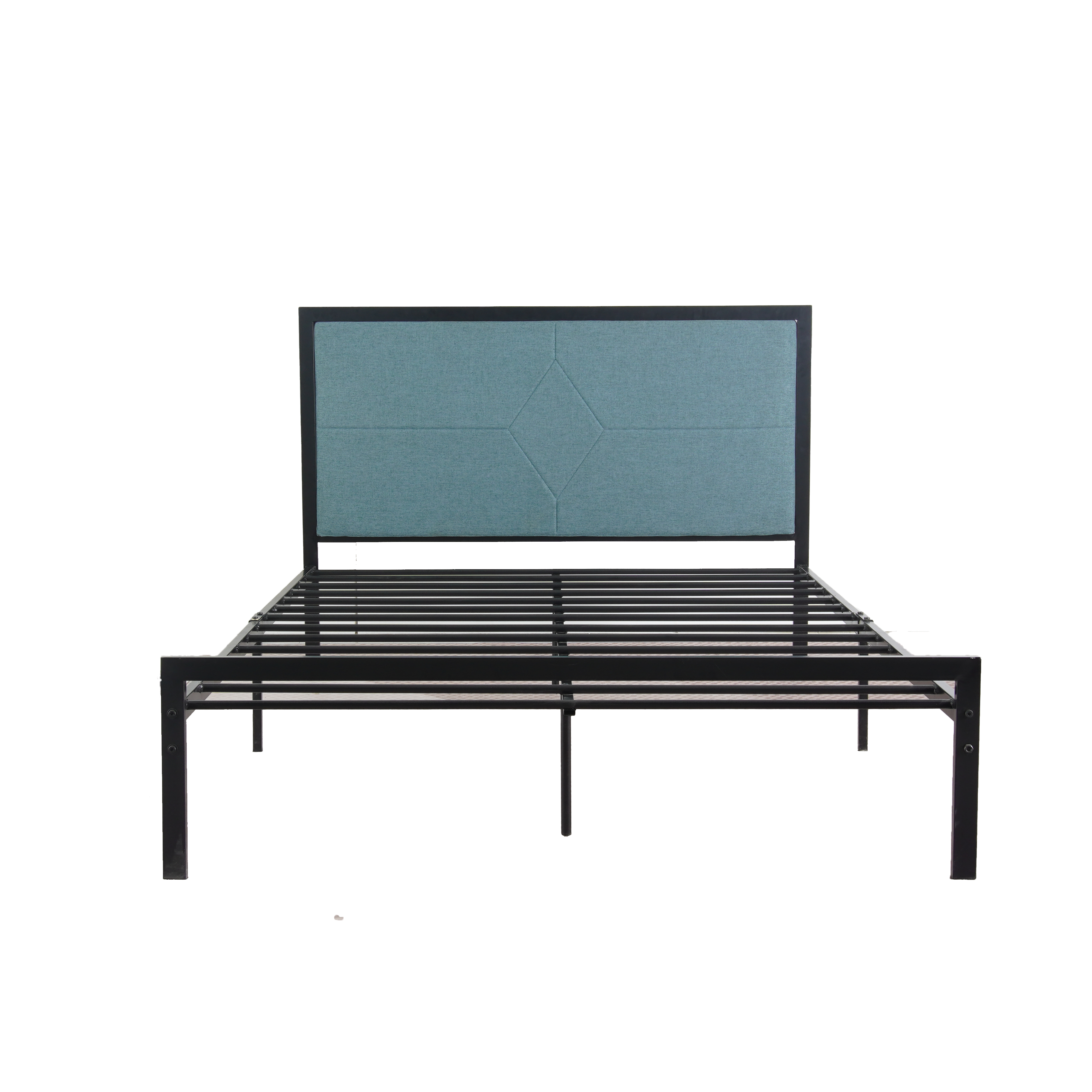 Cheapest High Quality Modern Furniture  Design Modern Furniture Velvet Bed Upholstered Metal Bed Frame Full Size Simple Bed