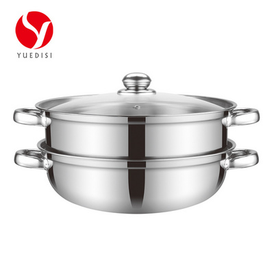 Steamer Pot Best Sale Stainless Steel 410 Double Layer Steamer Cooking Pot Cooking Steamer Pot