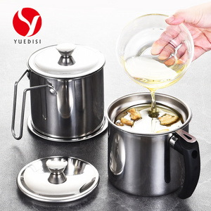 Factory DIrect Supply Stainless Steel Kitchen Oil Filter Oil Pot Kitchen Frying Oil Separator Filter Pot