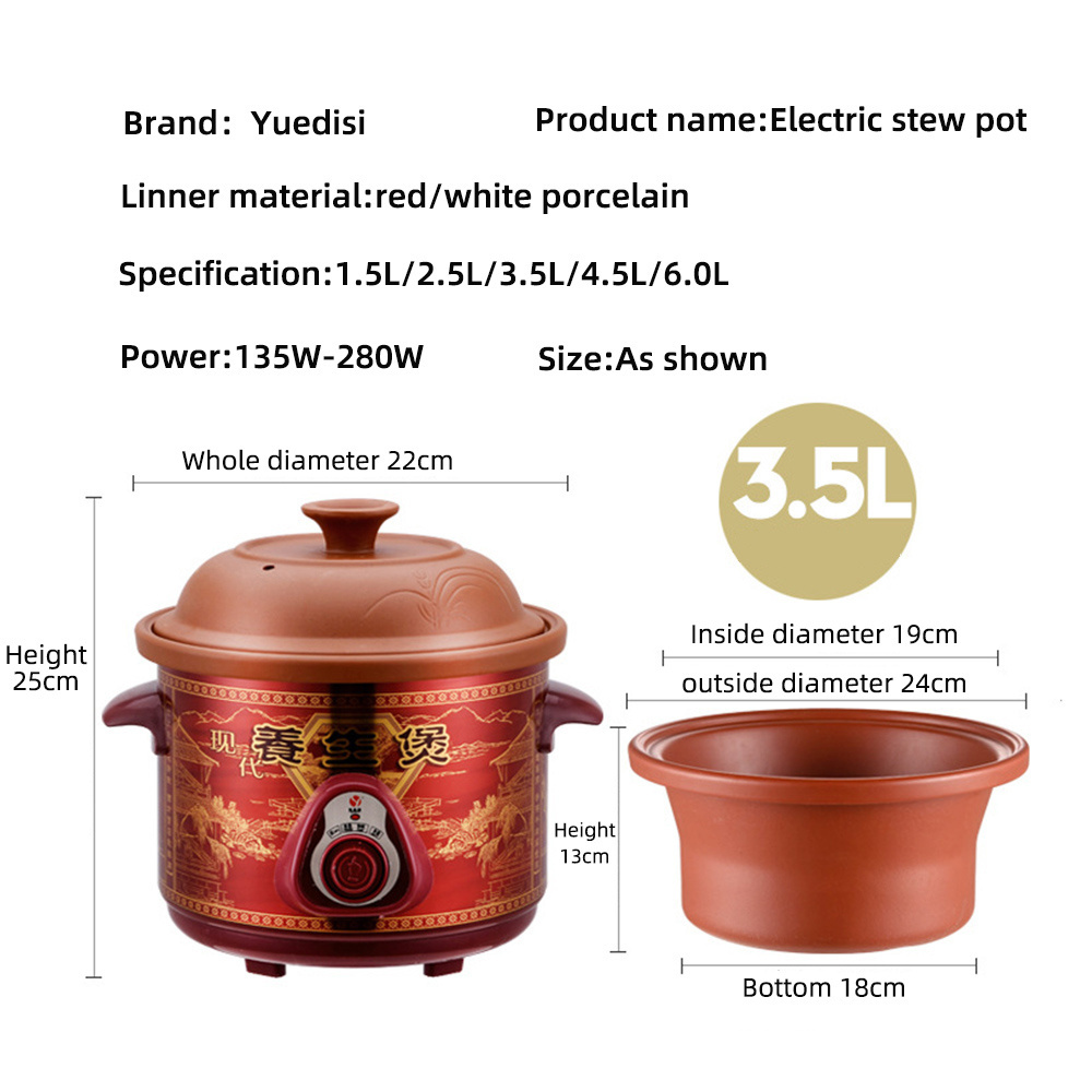 Custom Logo Multi- Function Electric Cooking Pan Slow Cookers And Sous Vide Ceramic Electric Crock Pot