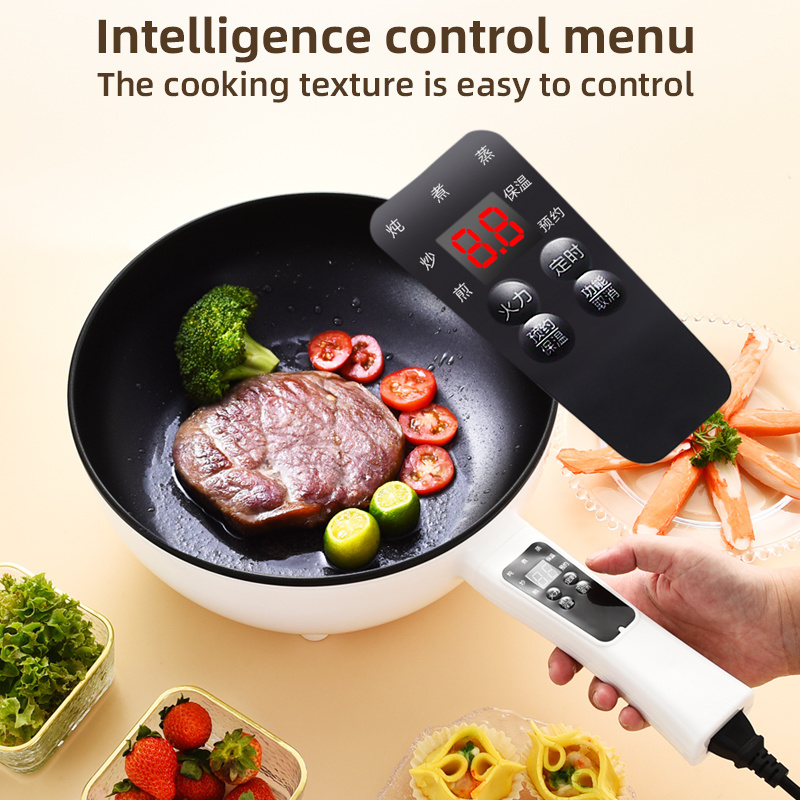 New Arrival  Electric Frying Pan Multi-function Electric Heating Pot With Steamer Electric Hot Pot