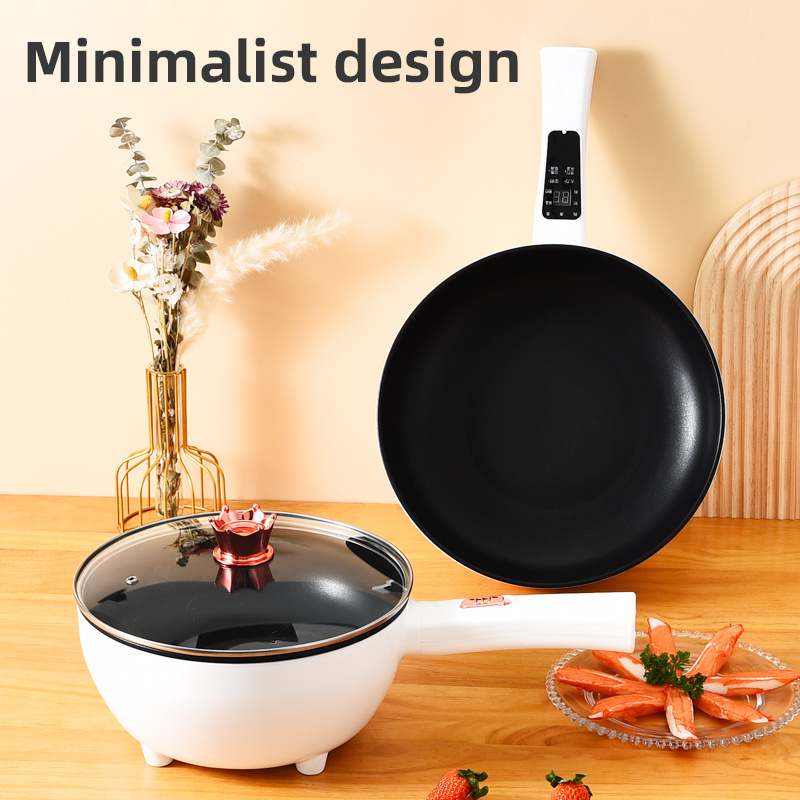 New Arrival  Electric Frying Pan Multi-function Electric Heating Pot With Steamer Electric Hot Pot