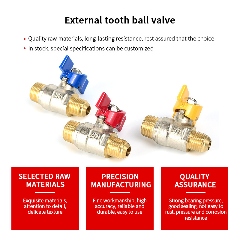 Wholesale Free Samples Butterfly Handle Ball Valve Pn16 2 Inch Brass Medium Pressure Ball Valve