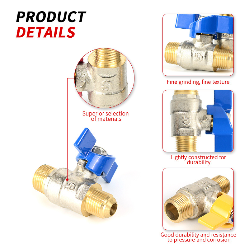 Wholesale Free Samples Butterfly Handle Ball Valve Pn16 2 Inch Brass Medium Pressure Ball Valve