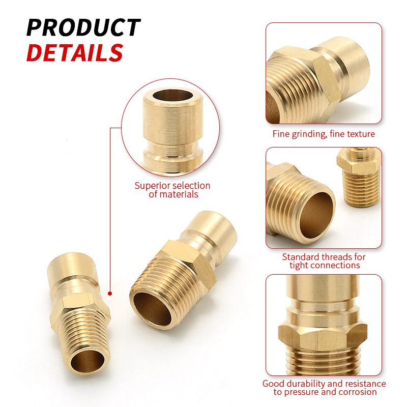 Union Connector Brass Extension Nipple Fittings Adapter  3/8