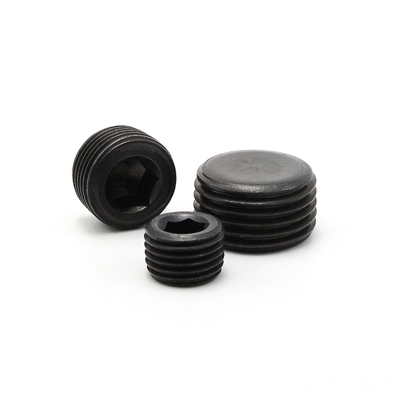 Pipe fittings in chinaHex iron plug black (throat plug) stainless steel pipe fitting