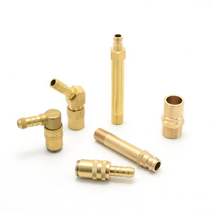 Competitive Price Quick Coupler For Cooling System 1/4 Quick Connector Adapter Brass 3/8" Hose Barb