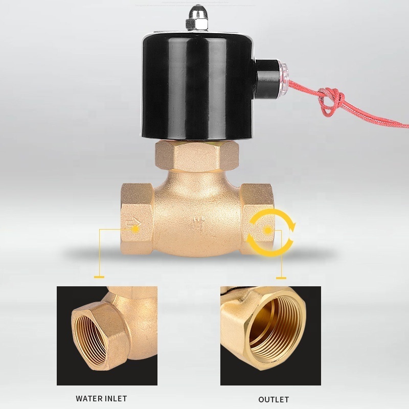 Factory custom NPT threaded connection high pressure normally closed high temperature brass steam solenoid valve for steam/water