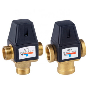 DN20 DN25 40mm thermostatic 3 way brass water mixing valve