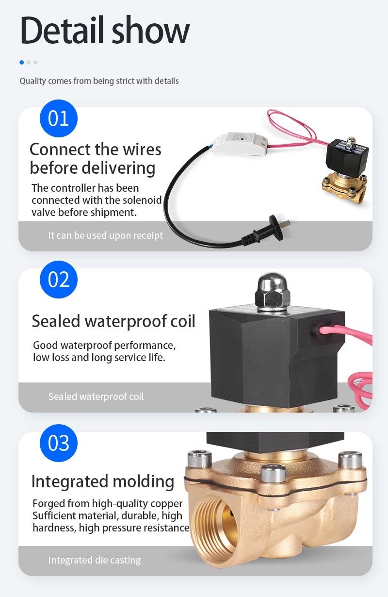 wifi smart Remotely Control the Valve on the Mobile Phone WIFI Brass Solenoid Valve Water Valve