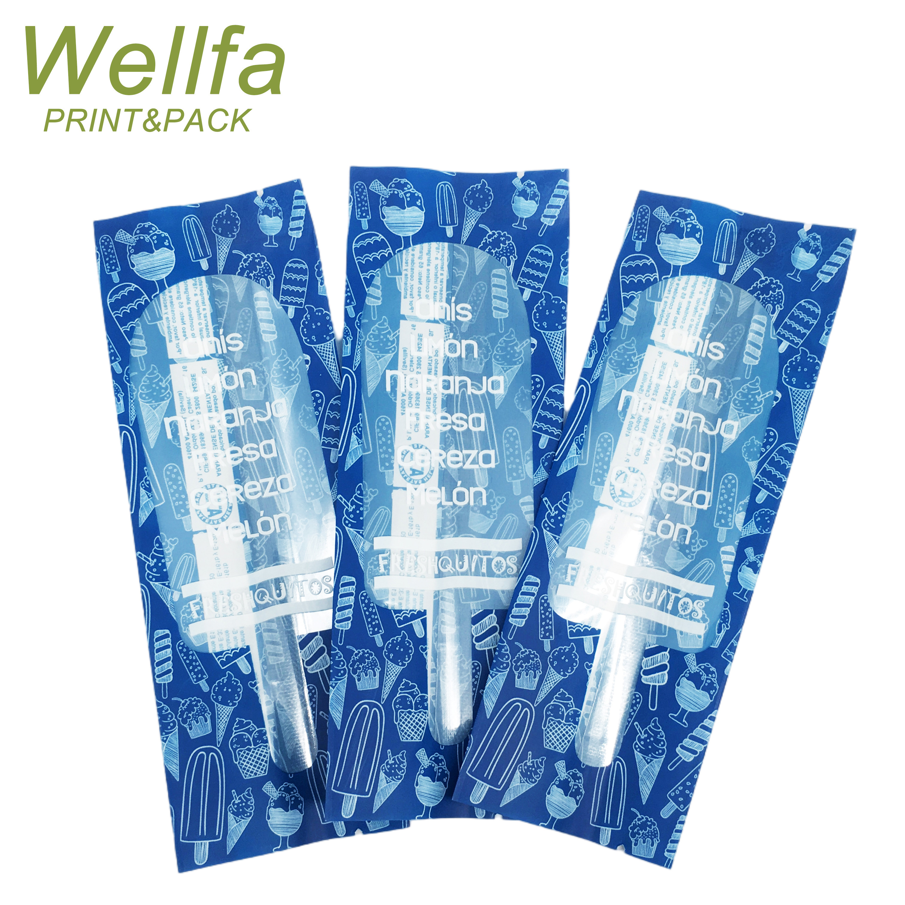 Colorful Printing Freeze Bag For Ice Popsicle Packaging Ice Pop Packaging