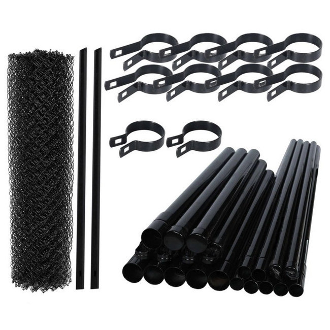 Hot Sale 2.2m Diamond Cyclone Black Zinc Coated Chain Link Fence Galvanized Iron Wire 3mm For Gardens